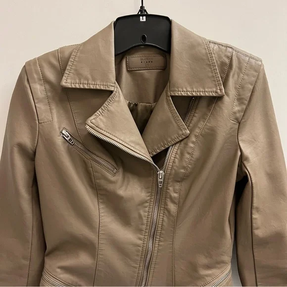BLANK NYC Faux Leather Moto Jacket-Tan Brown - Picture 4 of 15